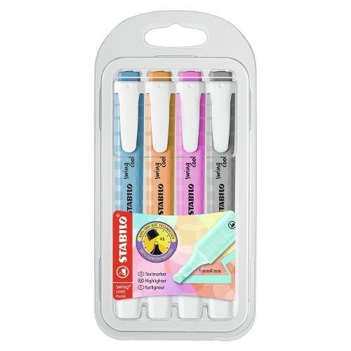 Stabilo Set evidenziatori SWING Cool Colori assortiti pastel 275 4 08 2 Blister 4 pz