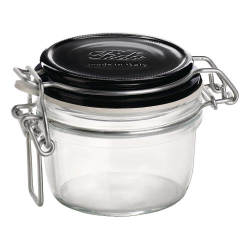 Bormioli Rocco Vaso conserva (125ml) FIDO Nero e Trasparente
