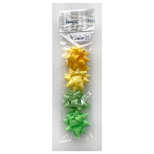 Saul Sadoch Set fiocchi regalo Giallo e Verde (6 cm) 4 pz