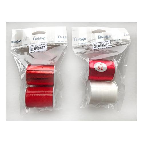 Saul Sadoch Nastro regalo rocchetto 2 pz 1cm x 10m Rosso assortito