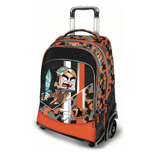 Franco Cosimo Panini Zaino trolley (30Lt) LYON GAMER (36x23x47cm) Arancio e Grigio 67028