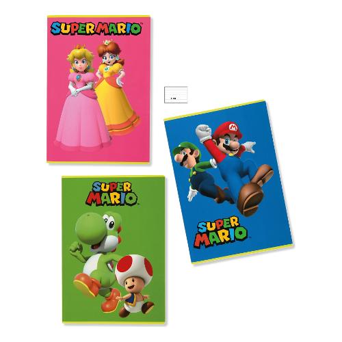 Franco Cosimo Panini Quaderno righe 1R (1 rigo) A4 SUPER MARIO assortito 65041