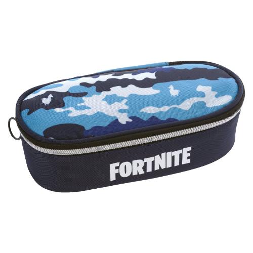 Astuccio vuoto Con portapenne FORTNITE Camo Nero e Azzurro 65001