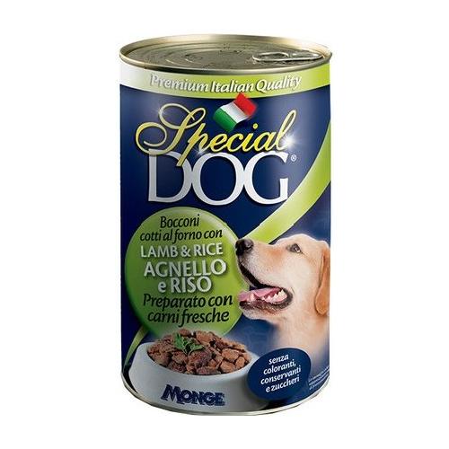 Monge Bocconi cani adulti SPECIAL DOG agnello e riso Lattina 1275 gr 0111