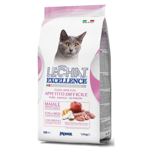 Monge Crocchette gatti adulti Appetito Difficile gusto maiale ( Sacchetto 1,5 kg ) LECHAT EXCELLENCE 5979