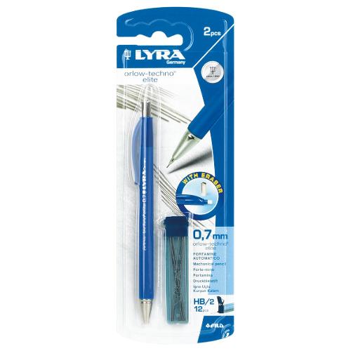 Lyra Porta mine sezione tonda a scatto Orlow Techno Elite colore assortito con 12 mine grad. HB2 0,7 mm L1088002