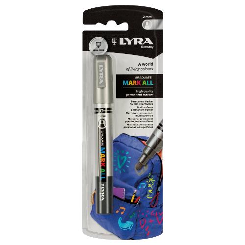 Lyra Pennarello indelebile Argento tratto Medio - 2,0 mm Graduate Mark All L6828001