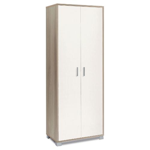 Sarmog QUADRANTE 7CM54 017 Armadio 2 Ante battenti Olmo chiaro e Bianco fiammato (70cm)
