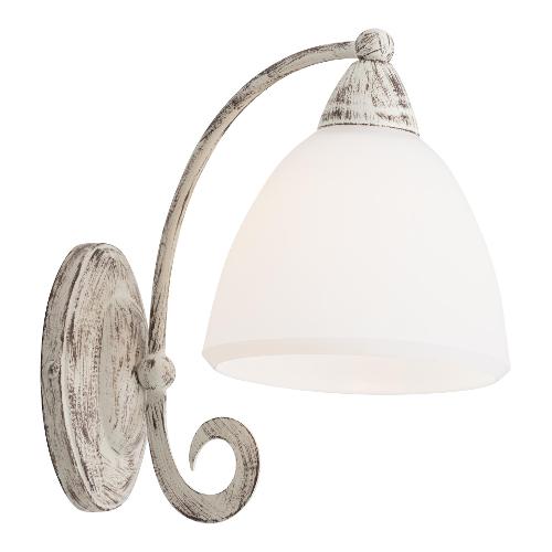 Lam Export Applique LOREO Avorio striato e Bianco (14x22x21cm) 1730 01A 1 luce - E14 - Max 4W