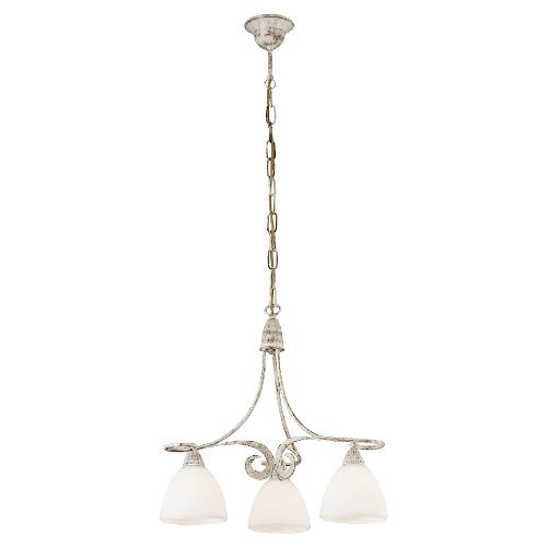 Lam Export Lampadario LOREO Avorio striato e Scavo antico (50cm) 1730 003 3 luci - E14 - Max 12W