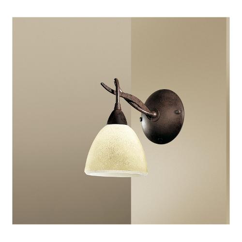 Lam Export Applique SOAVE Testa di moro e Scavo antico (14x22x22cm) 4280 1A 1 luce - E14 - Max 4W