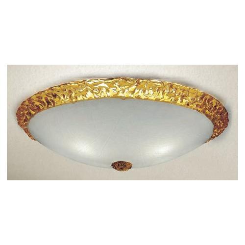 Lam Export Plafoniera LISBET Bianco e Ambra (12x30cm) 3520 PL30 2 luci - E27 - Max 12W