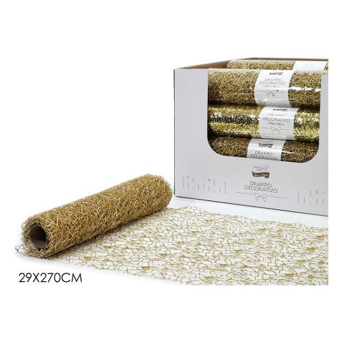 General Trade Decoro Drappo Natalizio Oro Assortito (270x29 cm) 412071A