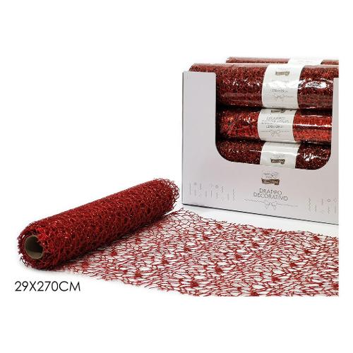 General Trade Decoro drappo natalizio rosso Assortito (270x29 cm) 412071B