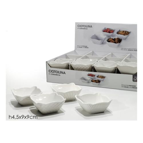 General Trade Coppetta Ceramica (9cm) Quadra Bianco 525128