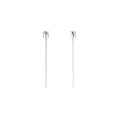 Hama Cavo telefonico Plug 6P 4C Bianco 3m 00201133