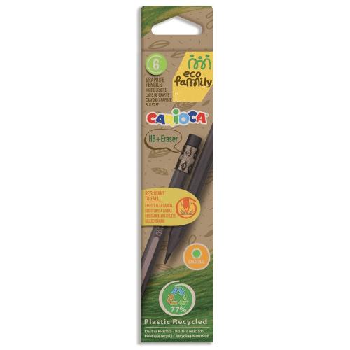 Carioca Set matite grafite gradazione HB sezione esagonale 6 pz ECO FAMILY 43091