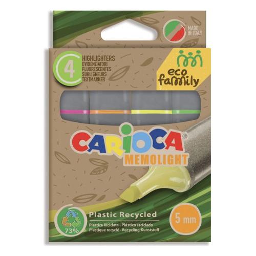 Carioca Set evidenziatori ECO FAMILY Memolight Colori assortiti 43098 4 pz