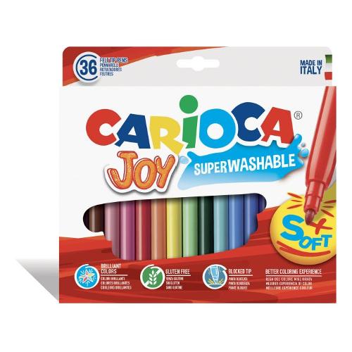 Carioca Pennarelli disegno standard sezione tonda 36 pz tratto Fine JOY colori assortiti 40616