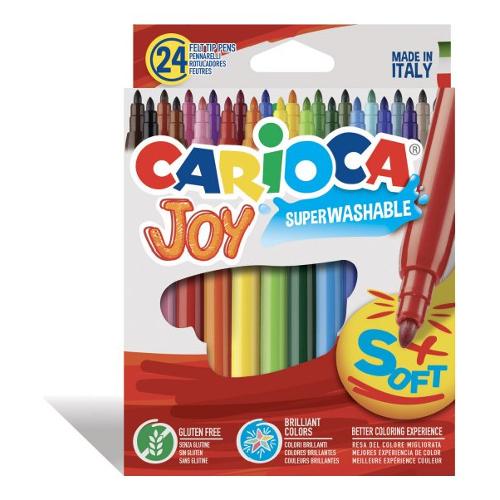 Carioca Pennarelli disegno standard sezione tonda 24 pz tratto Fine JOY colori assortiti 40615