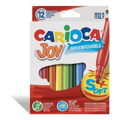 Carioca Pennarelli disegno standard sezione tonda 12 pz tratto Fine JOY colori assortiti 40614