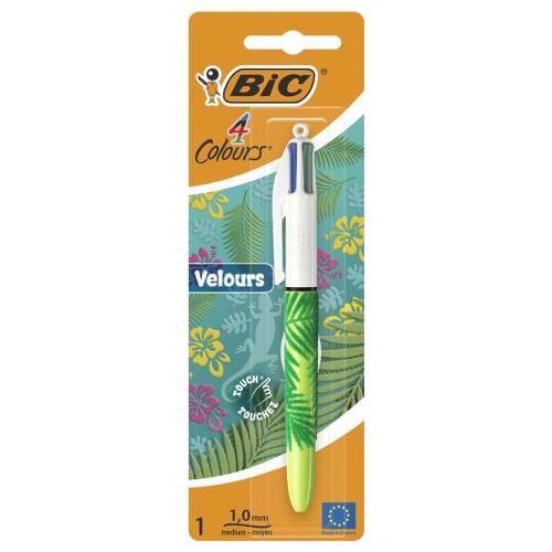 Bic Penna sfera multicolore scatto Velours 4COLOURS tratto Medio - 1,0 mm assortito 9672961