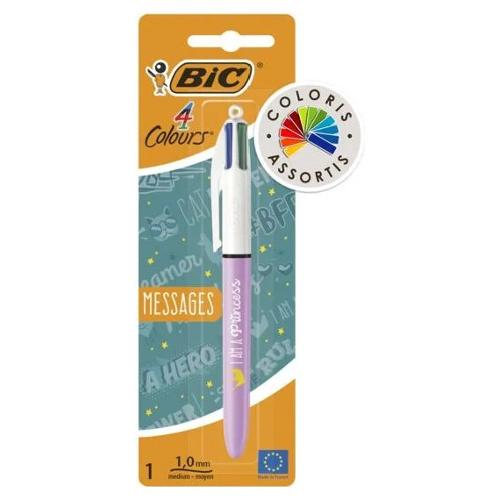 Bic Penna sfera multicolore scatto Messages 4COLOURS tratto Medio - 1,0 mm assortito 503806