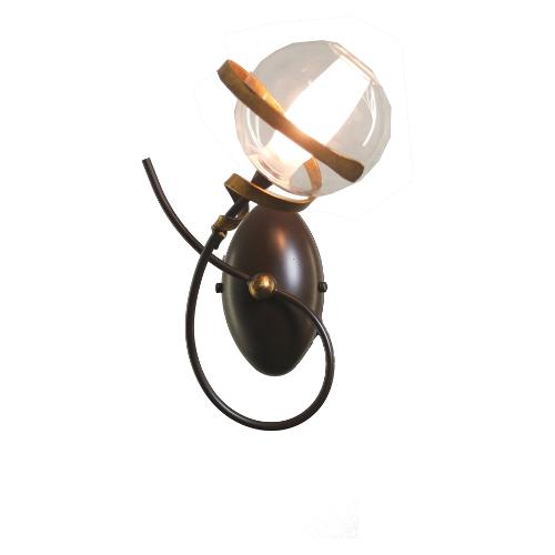 Favero Applique VORTICE Marrone e Oro (18x20x30cm) 1343AP1 1 luce - G9 - 40W