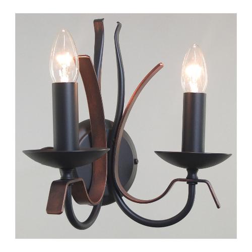 Favero Applique BALLO Antracite e Rame (28x16x27cm) 1456AP2 2 luci - E14 - Max 80W