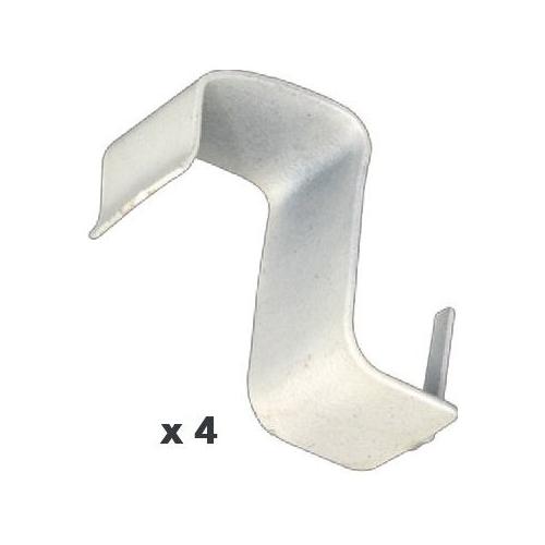B&B Padova Set supporti bacchette tenda Inficissi PVC Bianco 49422 4 pz