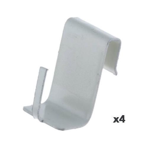 B&B Padova Set supporti bacchette tenda per infiissi alluminio Bianco 49423 4 pz