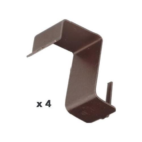 B&B Padova Set supporti bacchette tenda Infiissi PVC Bronzo 49822 4 pz