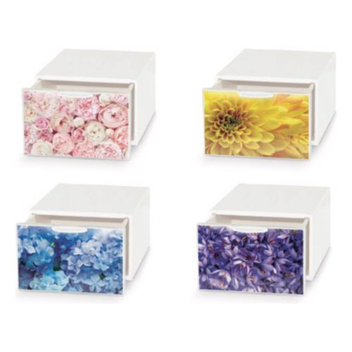 Domoliving Cassetto ordinatore Flower (15,5x20x10,5cm) QBOX DECO MINI Assortito QBM027