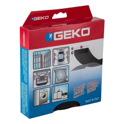 Geko Paraspifferi MUSS guarnizione profilo piatto h.10 mm 1,5cm x 5m Nero 1300 15
