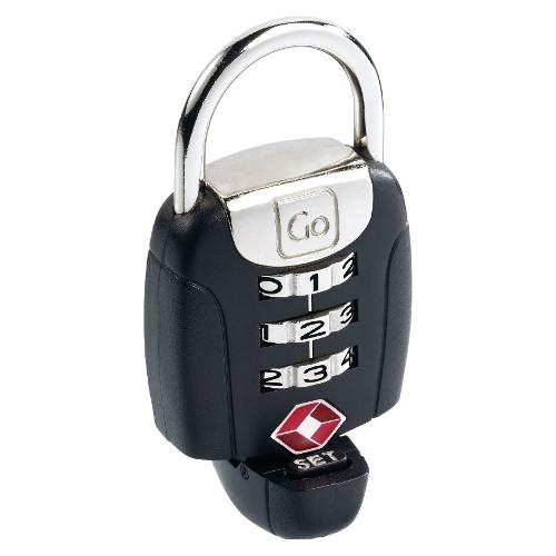 Go Travel Lucchetto bagaglio Twist 'N' Set TSA con combinazione Nero 357
