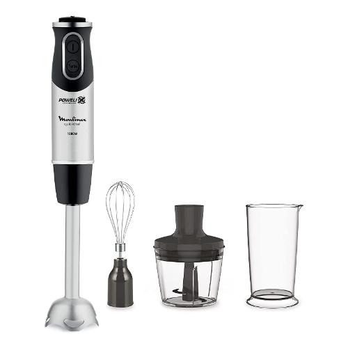 Moulinex Frullatore immersione QUICKCHEF 3In1 Powelix Silver e Black DD655810 1000W