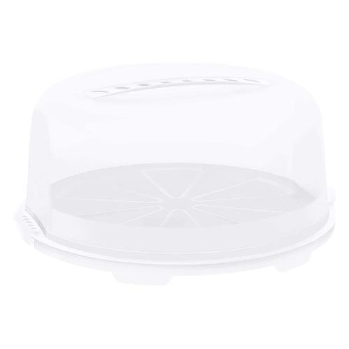 Heidrun Porta torta (35cm) con coperchio Bianco