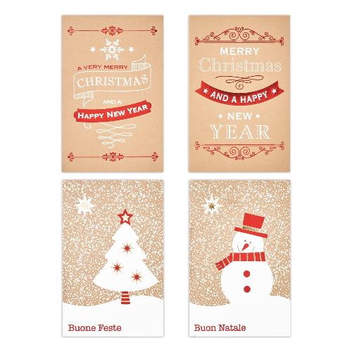 Saul Sadoch Biglietto auguri Natale Kit 2 cartoncini + buste Assortito (14x9 cm)