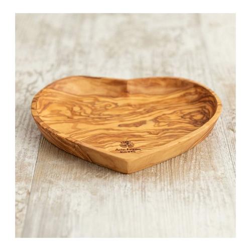 Arte Legno Spello Coppetta Legno (14cm) ciotolina Cuore Ulivo naturale CU13