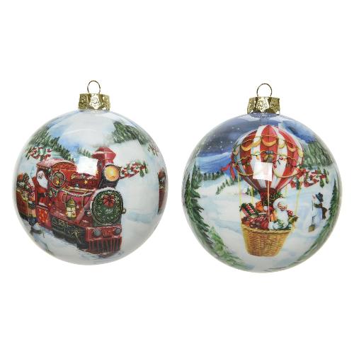 Kaemingk Pallina albero Natale (1pz-8cm) Plastica Babbo Natale Assortito 740100