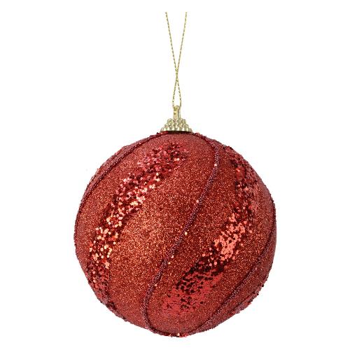Kaemingk Pallina albero Natale (1pz-10cm) Polistirolo Sfera Foam Red 740136