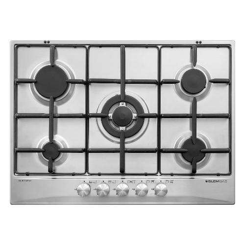 Glem Gas Piano cottura gas 5 zone Inox (70cm) GT755IX