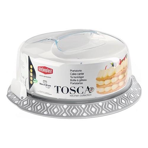 Stefanplast Porta torta (37cm) con coperchio TOSCA Grigio 55852