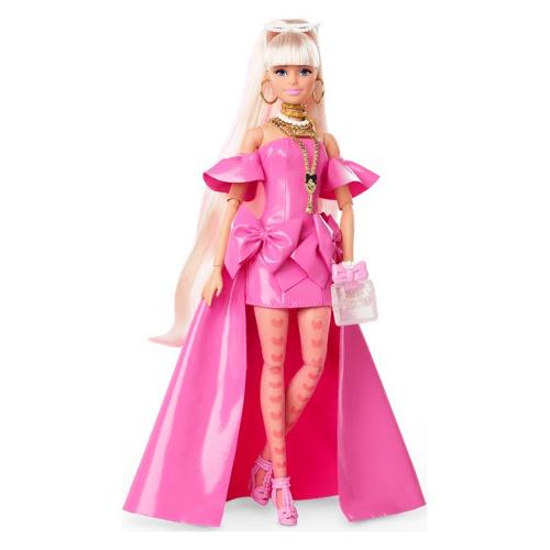 Mattel Bambola Extra Fancy Vestito a Cuori (30cm) BARBIE Fucsia HHN12