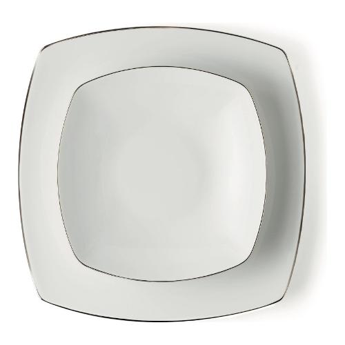 Fade Servizio piatti Porcellana 39 pz INCANTO NILO Bianco e Platino 54229