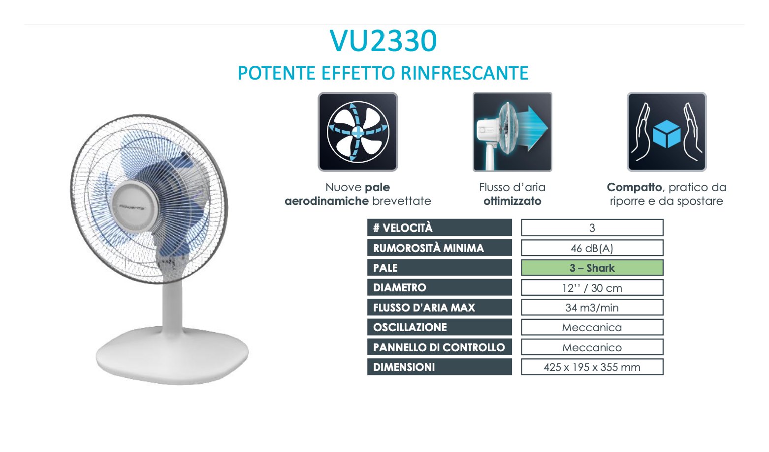 Ventilatore ESSENTIAL + Vu2330 Bianco 4100006804