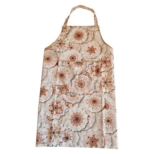 Olibò Grembiule cucina CELINA con pettorina Rosso e Ecrù 700201 CELTE