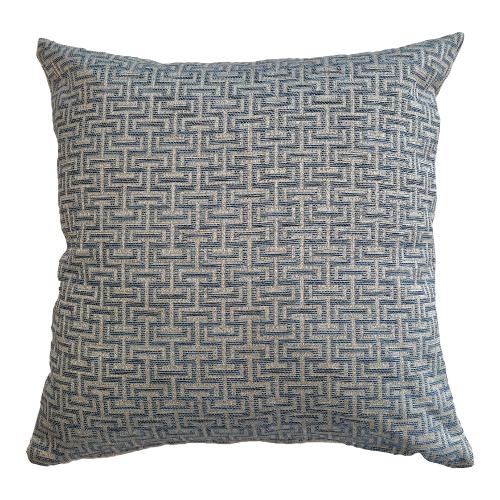 Olibò Cuscino arredo LABIRINTO Grigio e Azzurro (50x50cm) 400310 LAB08