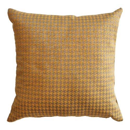 Olibò Cuscino arredo PIED DE POULE Grigio e Senape (42x42cm) 400306 PDP06