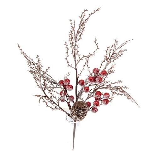 Dhg D.O.O. Pick 38cm. Cipresso c/bacche  43810 Rosso 43810